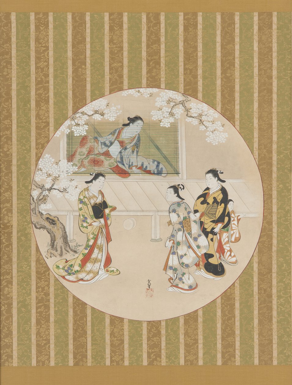 Parodi på en scene fra The Tale of Genji, tidlig på 1700-tallet. av Kawamata Tsuneyuki