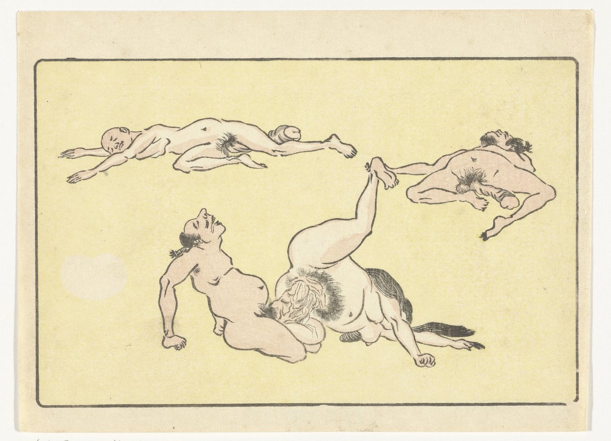 Copulating Man and Woman The Big Tail (serietittel) av Kawanabe Kyosai