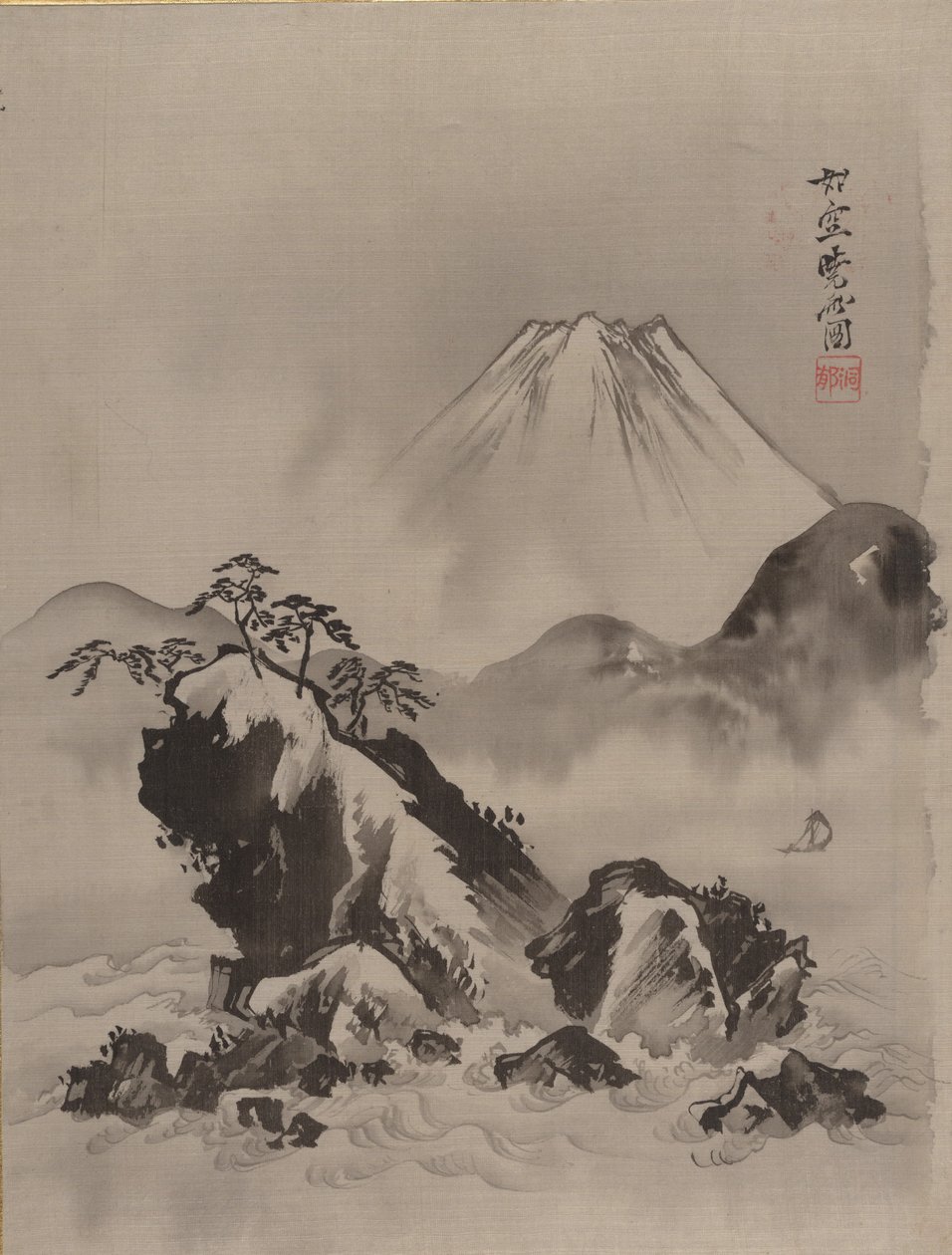 Mount Fuji, ca. 1887. av Kawanabe Kyosai