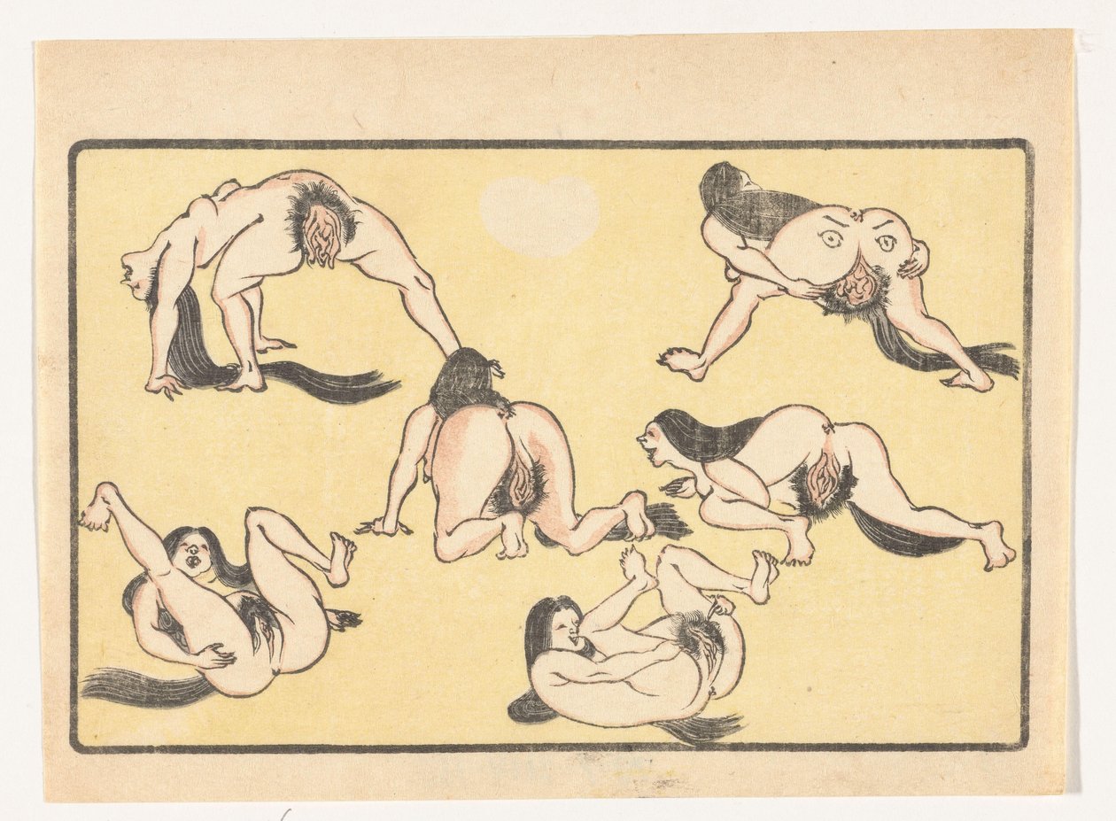 nakne kvinner The Big Tail (serietittel) av Kawanabe Kyosai