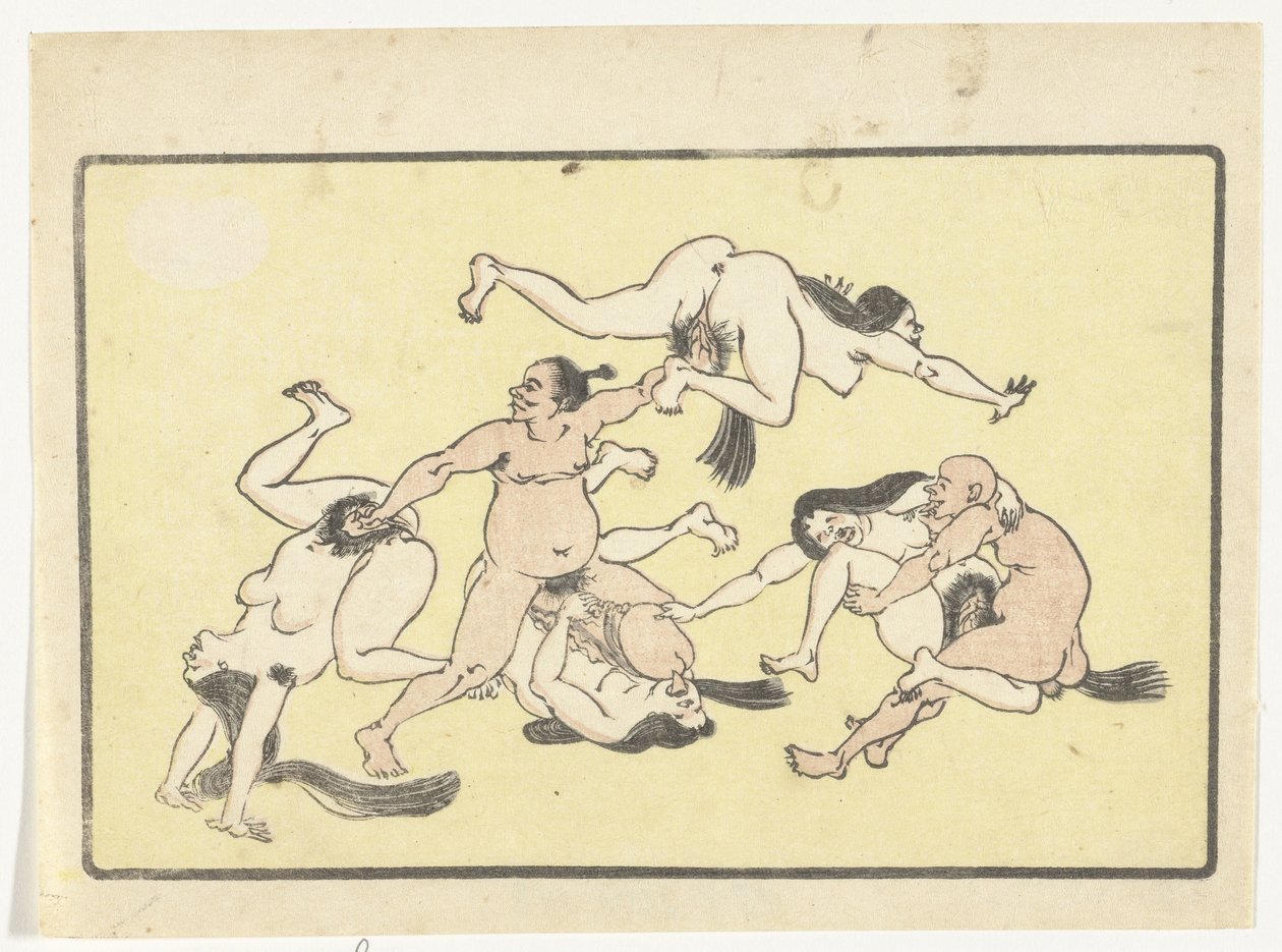 Orgie The Big Tail (serietittel) av Kawanabe Kyosai