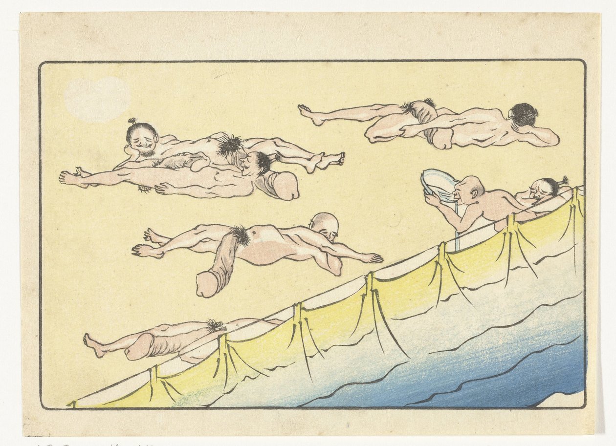 hvilende menn The Big Tail (serietittel) av Kawanabe Kyosai