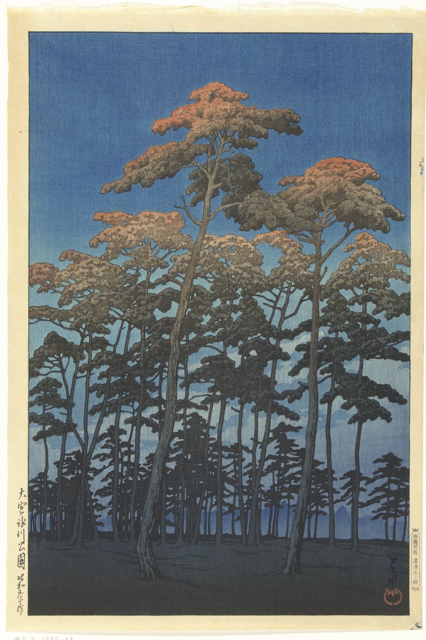 Hikawa Park-medlem Omiya av Kawase Hasui