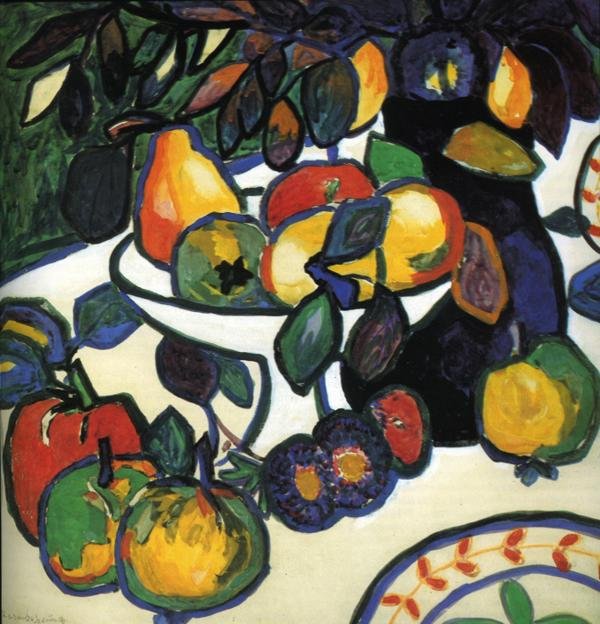 Naturens morte av frukt av Kazimir Severinovich Malevich