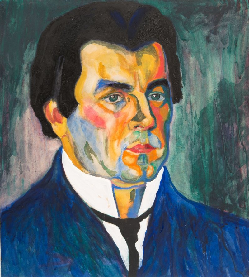 Selvportrett av Kazimir Severinovich Malevich