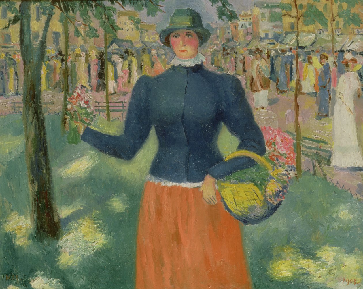 Studie av en blomsterselger, 1903 av Kazimir Severinovich Malevich