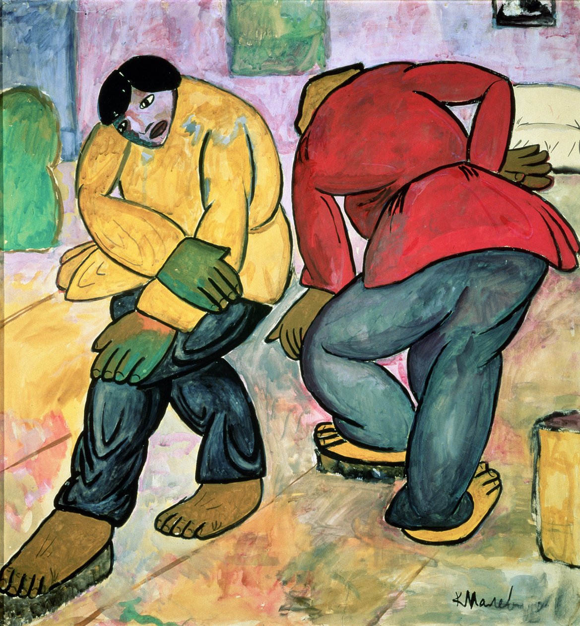 Gulvpolererne, 1911 av Kazimir Severinovich Malevich
