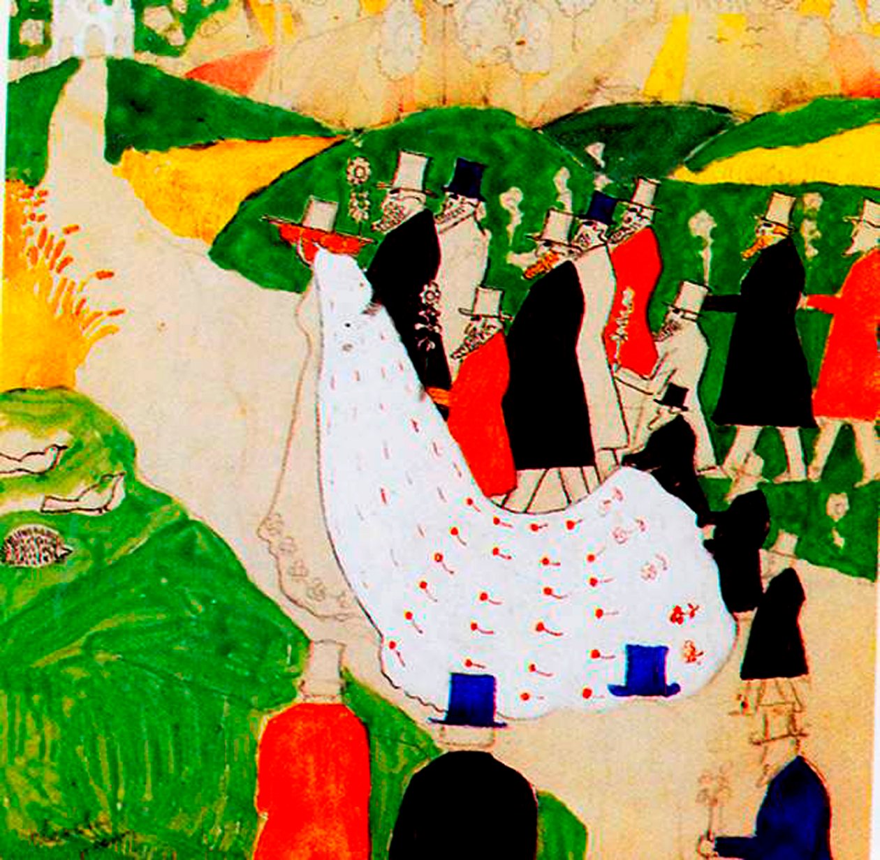 Bryllupet, 1907 av Kazimir Severinovich Malevich