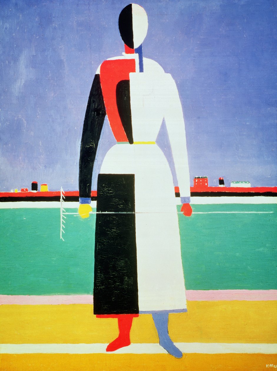 Kvinne med rake, ca. 1928-32 av Kazimir Severinovich Malevich