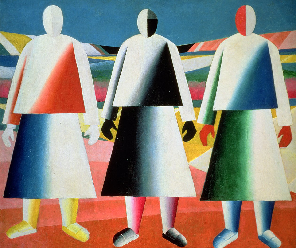 Young Girls in a Field, 1928-32 av Kazimir Severinovich Malevich