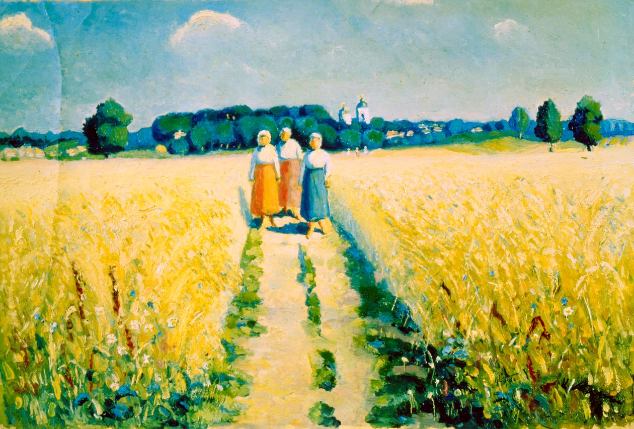 Tre kvinner på veien, etter 1927 av Kazimir Severinovich Malevich