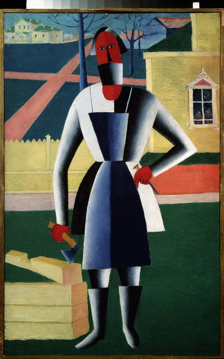 En snekker (olje på lerret) av Kazimir Severinovich Malevich