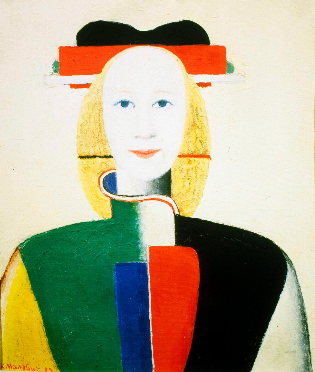 En jente med en kam, 1932-1933 av Kazimir Severinovich Malevich