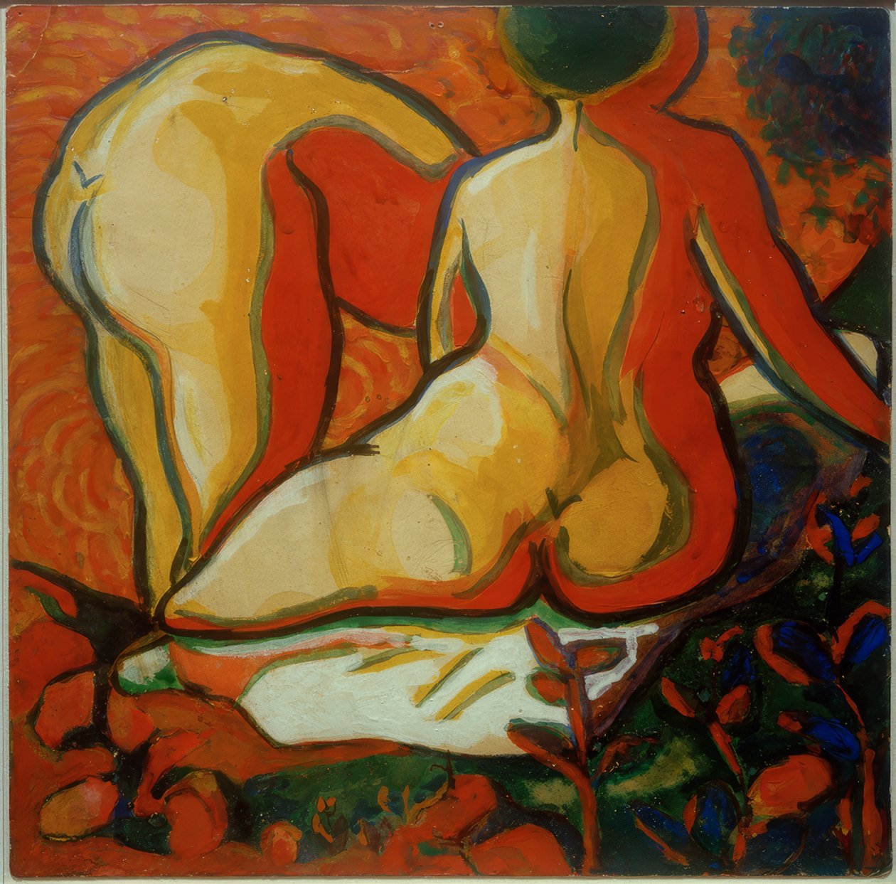 Bakside av badende av Kazimir Severinovich Malevich