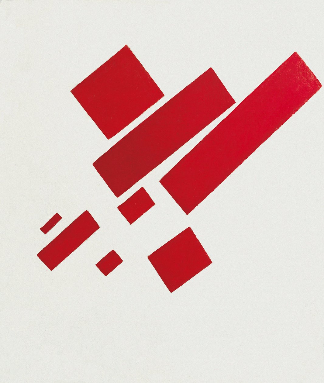 Åtte røde rektangler. Maleri av Kazimir Severinovich Malevich (Malevich, Malevic) (1878-1935) av Kazimir Severinovich Malevich