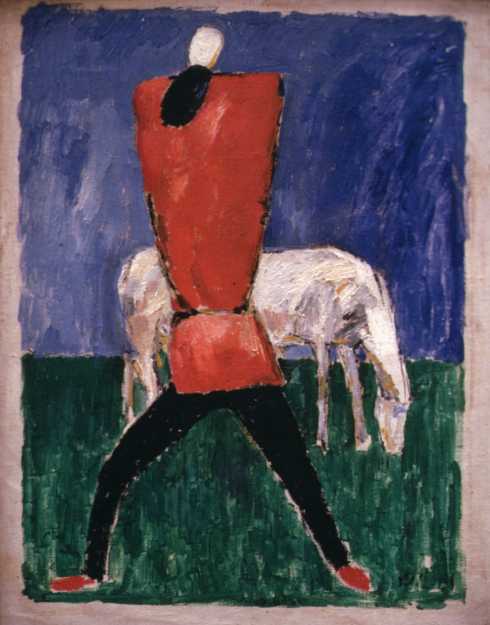 Mann og hest av Kazimir Severinovich Malevich