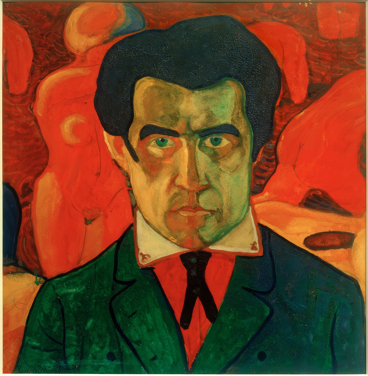 Selvportrett, 1908-1910 av Kazimir Severinovich Malevich