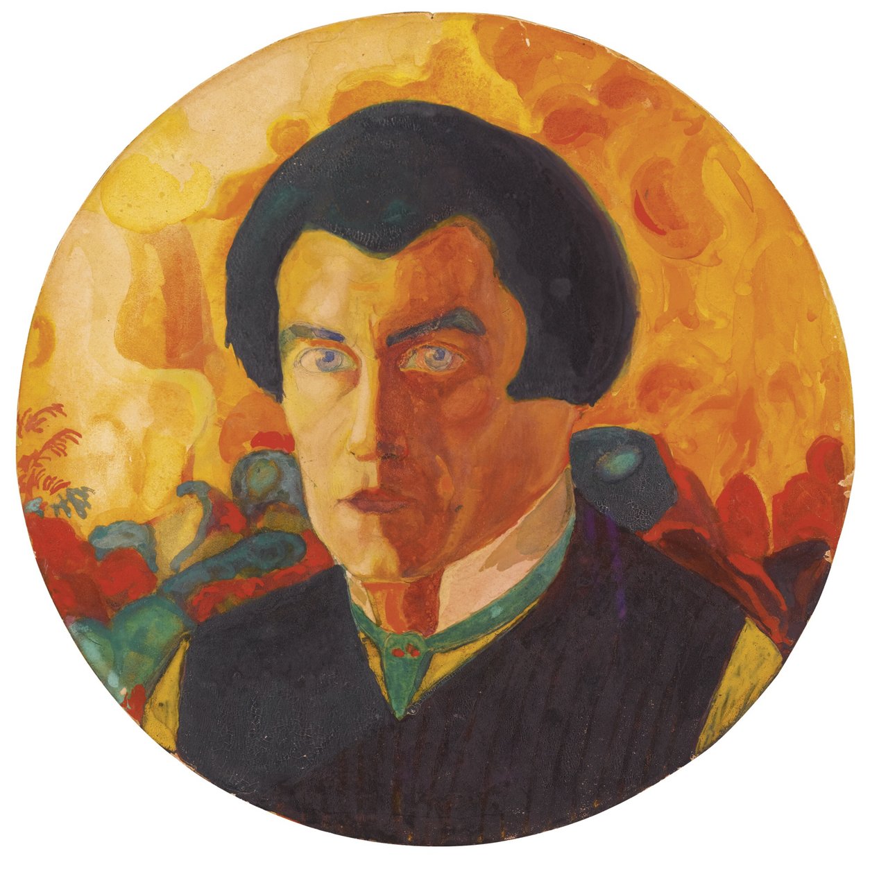 Selvportrett, 1908-1910 av Kazimir Severinovich Malevich