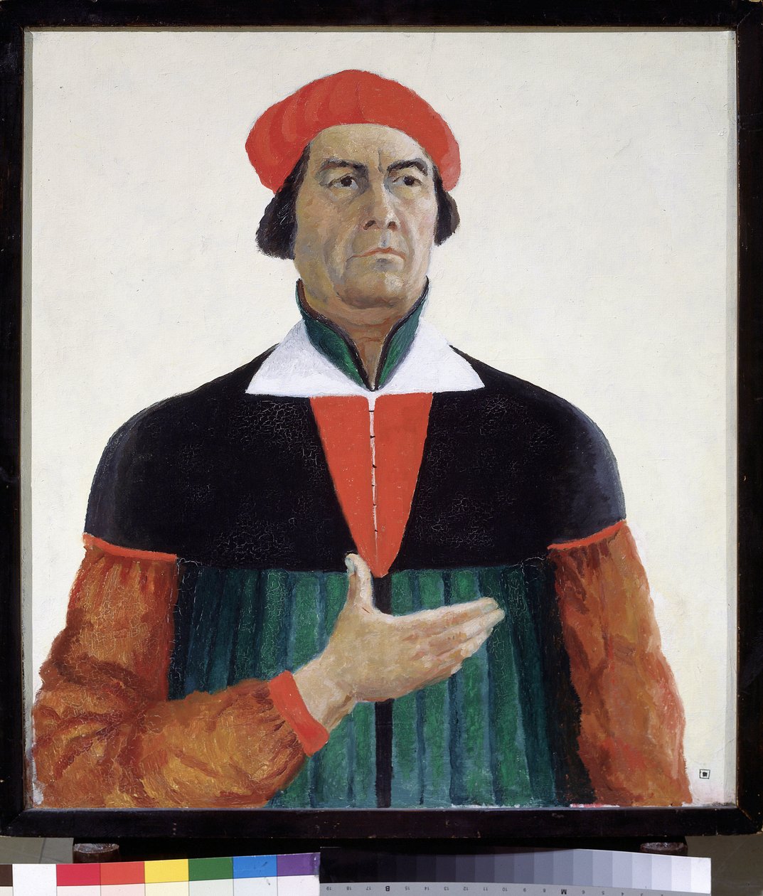Selvportrett 1933 State Russian Museum - peinture de Kasimir Severinovich Malevitch (Malevich, Malevic) (1878-1935), av Kazimir Severinovich Malevich