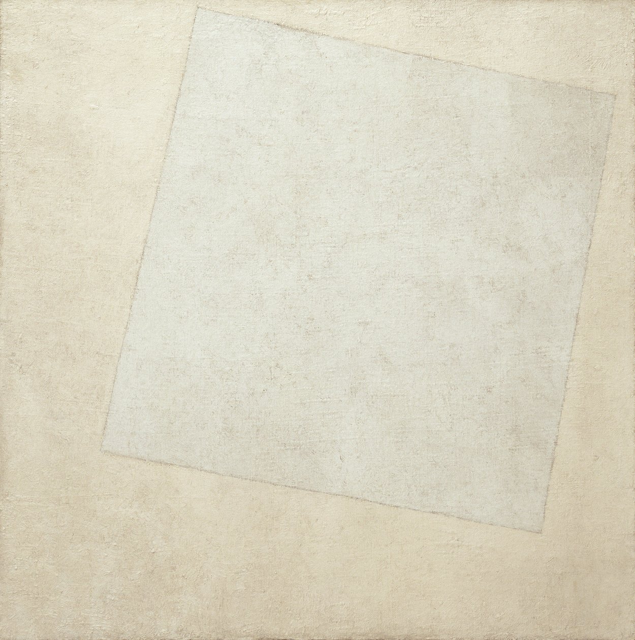 Suprematistisk komposisjon: Hvitt på hvitt, 1918 av Kazimir Severinovich Malevich