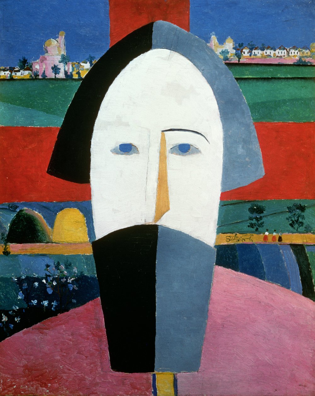 The Head of a Peasant, ca. 1929-32 (olje på lerret) av Kazimir Severinovich Malevich
