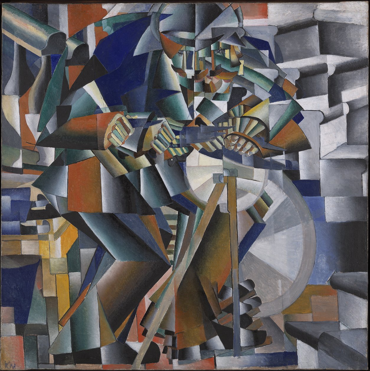 Knivsliperen eller prinsippet om glitring, 1912-3 av Kazimir Severinovich Malevich