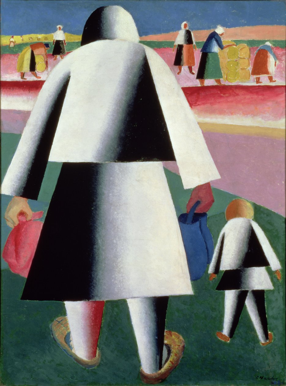 Til innhøstingen, Martha og Vanka, 1928 av Kazimir Severinovich Malevich
