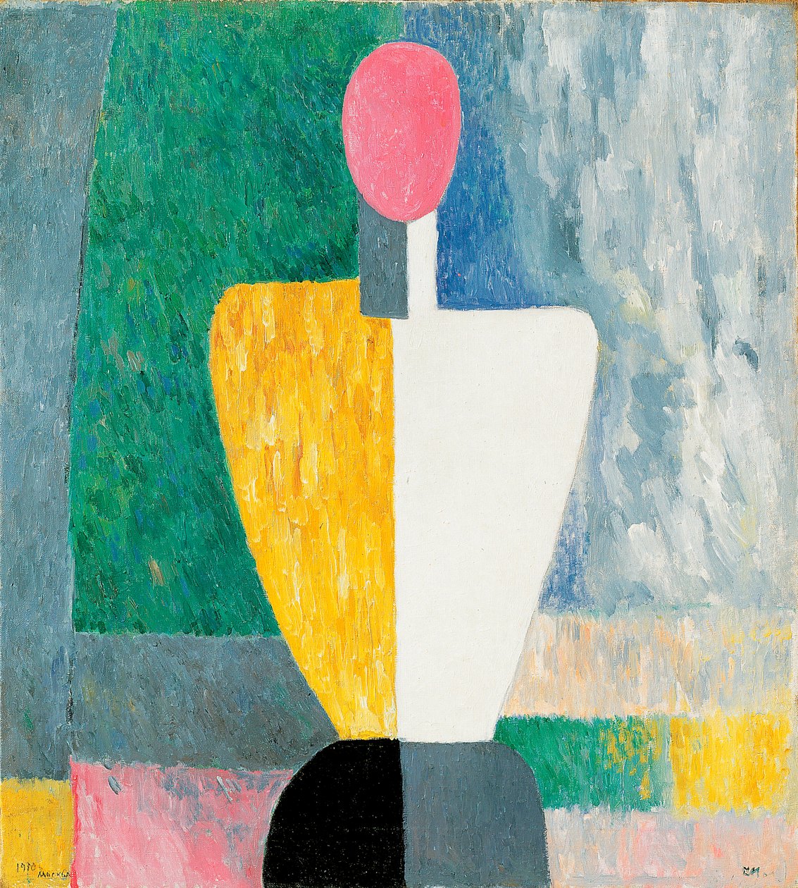 Torsofigur med rosa ansikt, 1928-1932. av Kazimir Severinovich Malevich