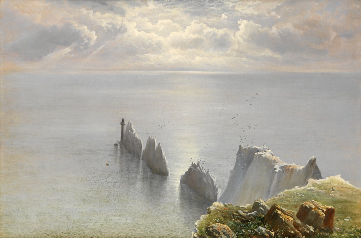 The Needles, Isle of Wight (olje på lerret) av Keeley Halswelle