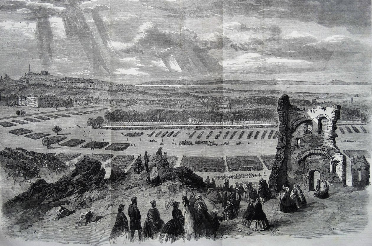 Anmeldelsen av Hennes Majestet av Rifle Volunteers, 1860 av Keeley Halswelle