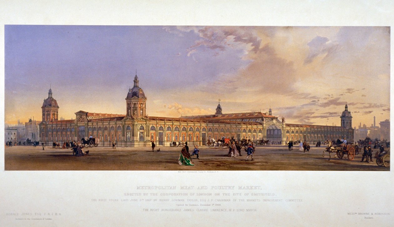 Smithfield Market, City of London, 1868. av Kell Brothers