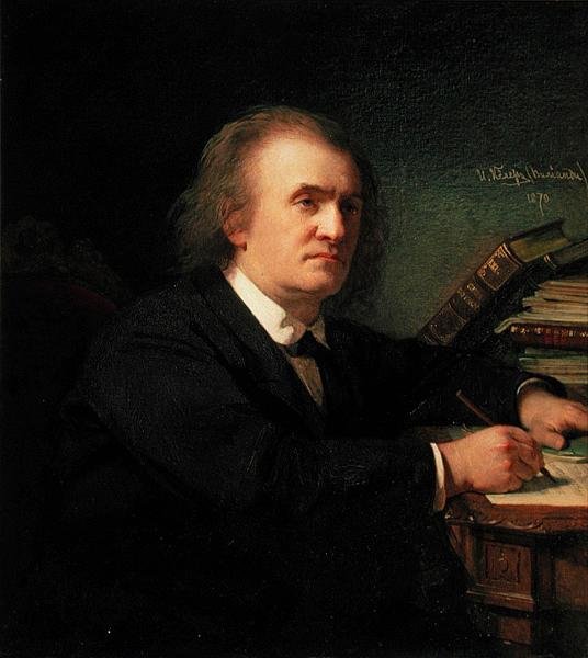 Portrett av Alexander Serov (1820-71), 1870 av Keller Vyliandi J.P. Keller Vyliandi J.P.