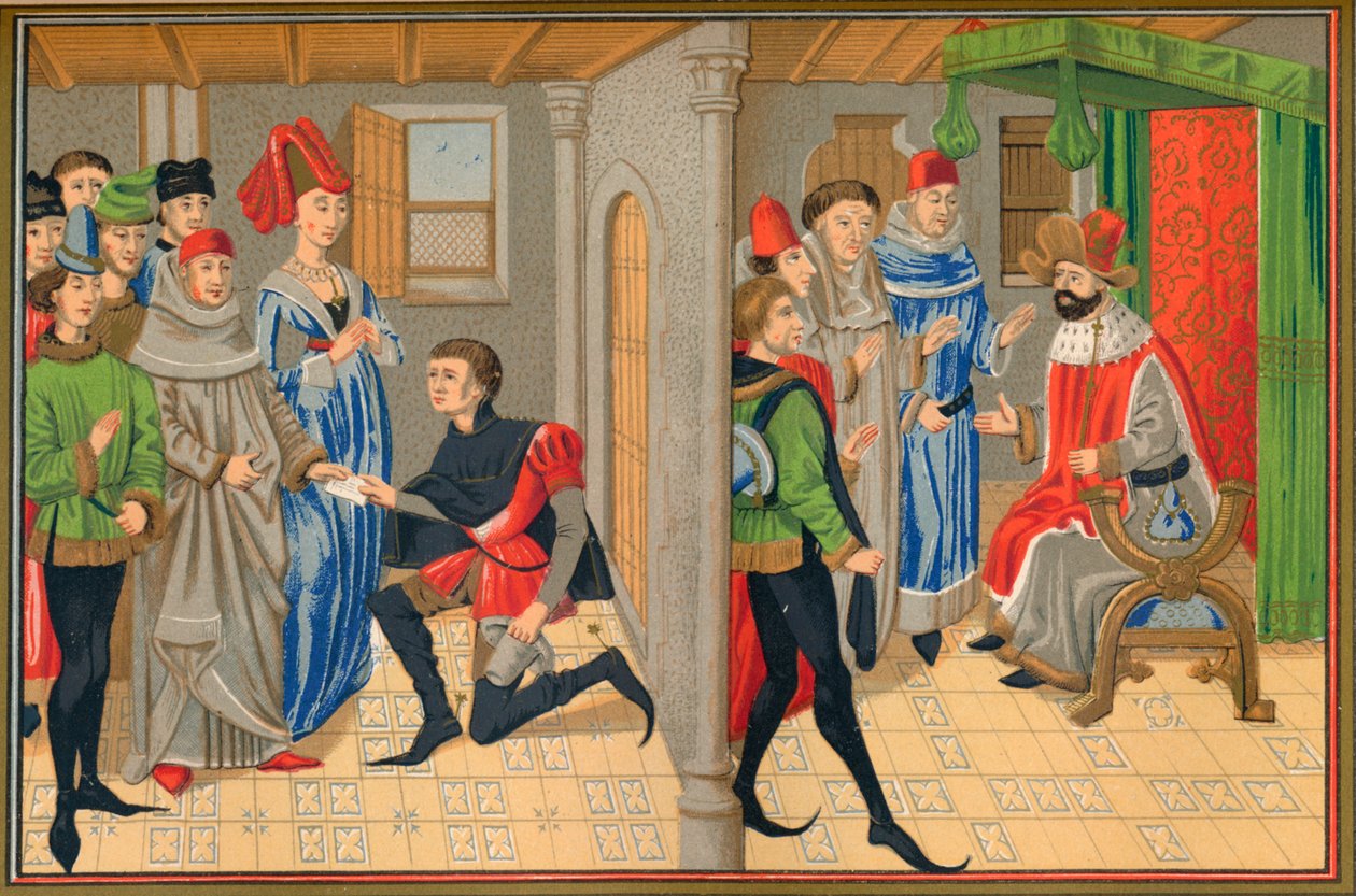 Scene fra historien om Renaud De Montauban, 1400-tallet, 1849. av Kellerhoven