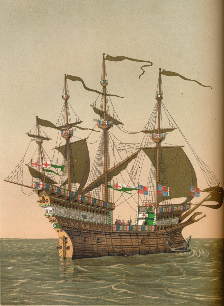The 'Great Harry', c1520, 1849. av Kellerhoven