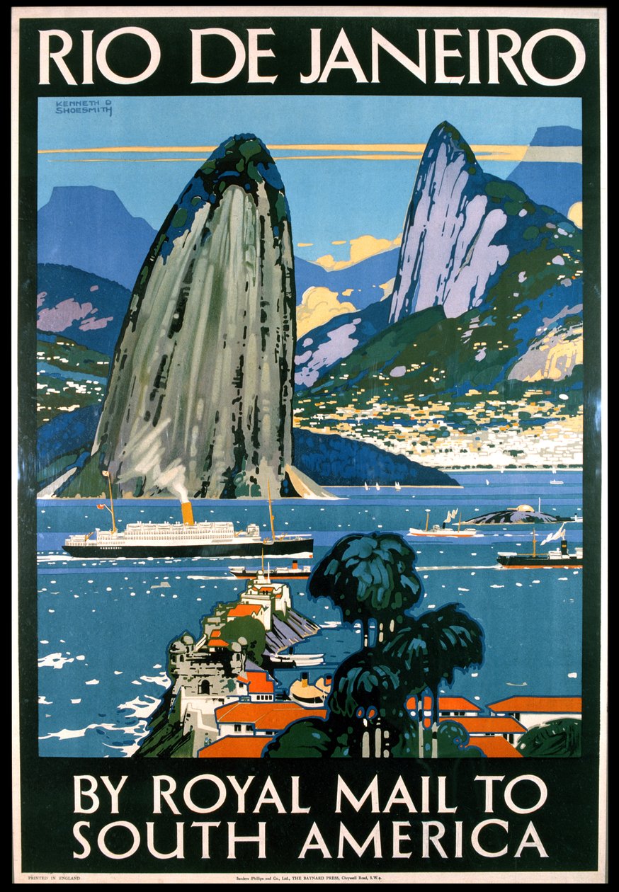 plakatreklame Rio de Janeiro av Kenneth Shoesmith
