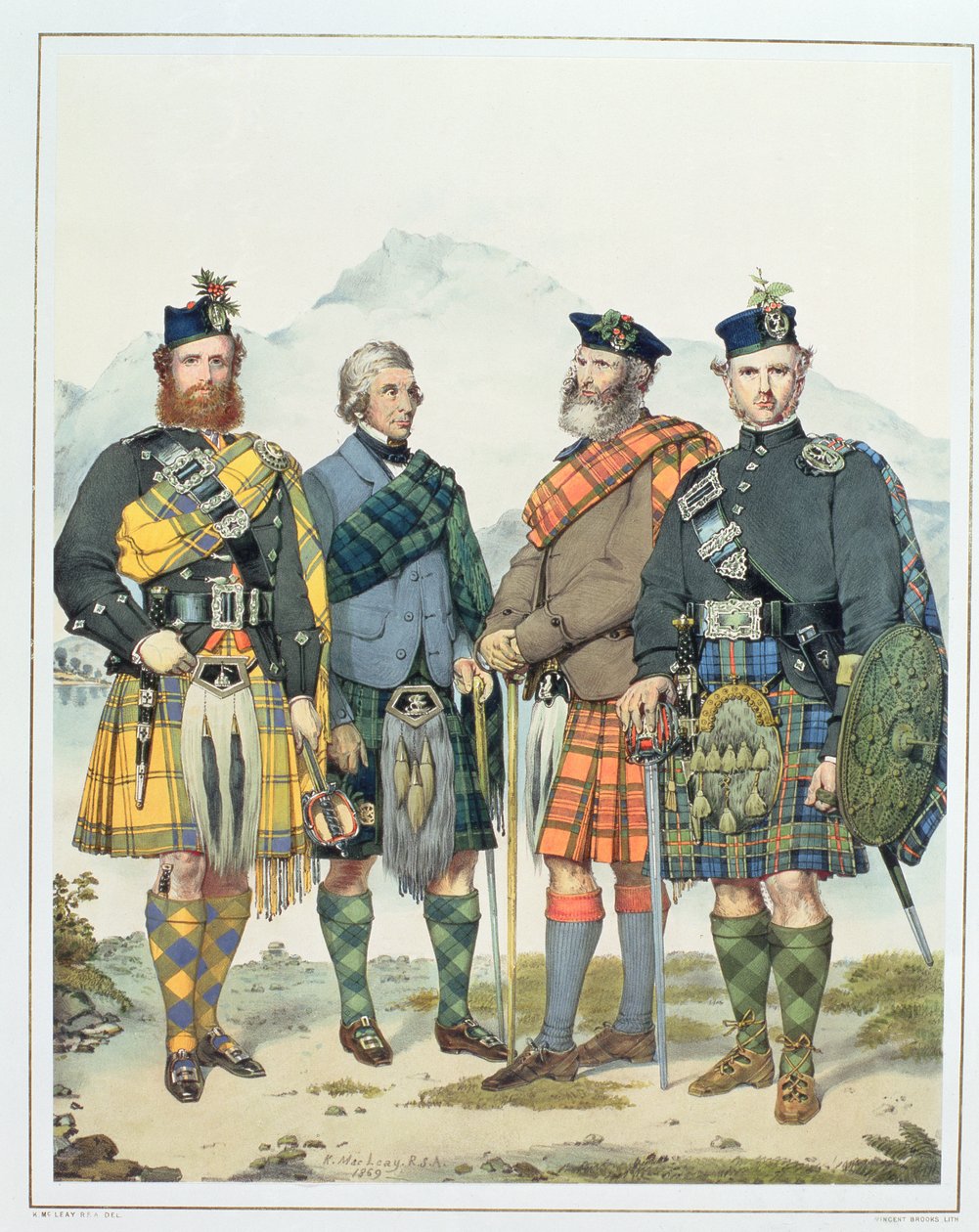 John MacLachlan, Hugh Grahame, James MacFarlane og Angus Colquhoun, fire av dronning Victorias 