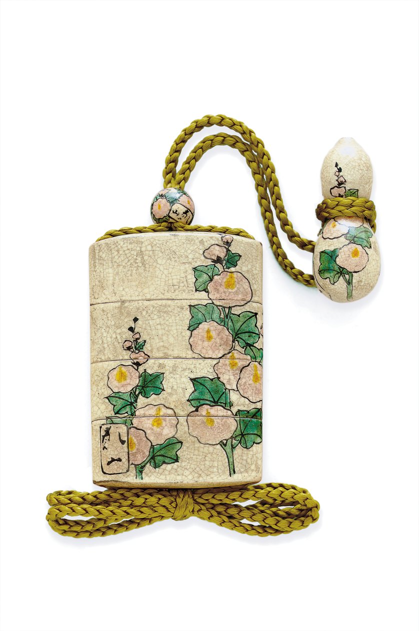 A Three-Case Inro, Edo-periode (steintøy) av Kenya (attr. to) Miura