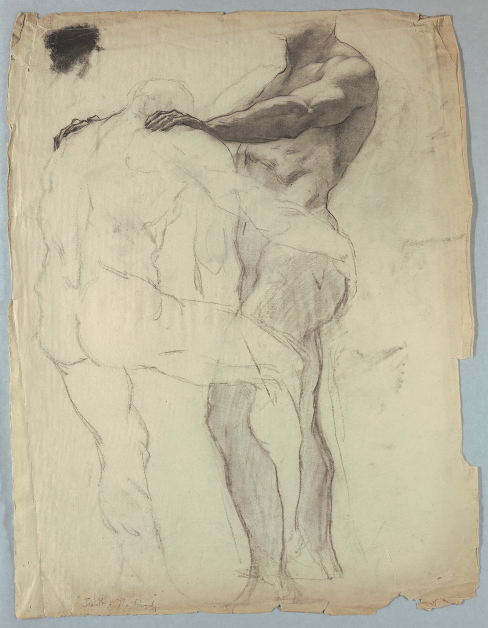 Figurstudie for "Jacob Wrestling with the Angel" av Kenyon Cox