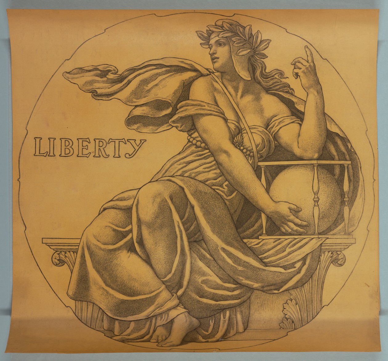 Liberty, tegneserie for mosaikk i Wisconsin State Capitol Rotunda av Kenyon Cox