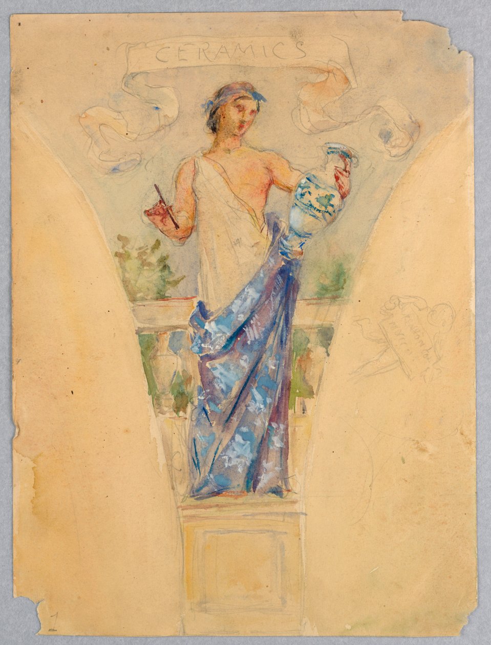 Personifisering av "Ceramics," Studie for Dome of the Manufacturer