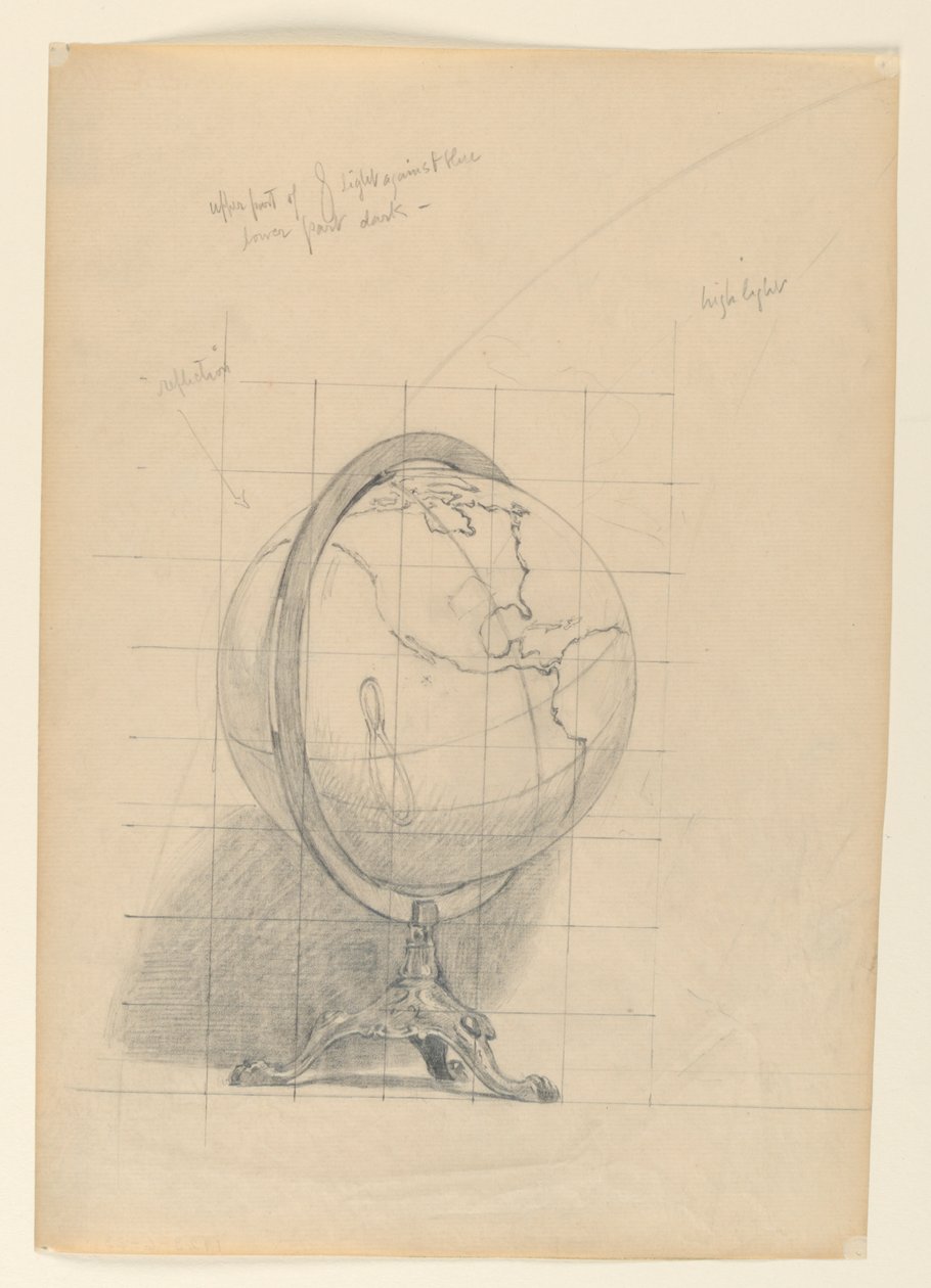 Studie for "Mathematics", "The Sciences," Library of Congress, Washington D.C. av Kenyon Cox