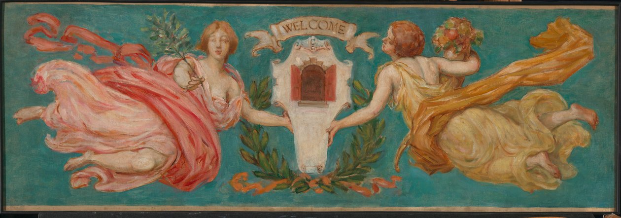 Studie for veggmaleri på Hotel Manhattan, Peace and Plenty, ca. 1901. av Kenyon Cox