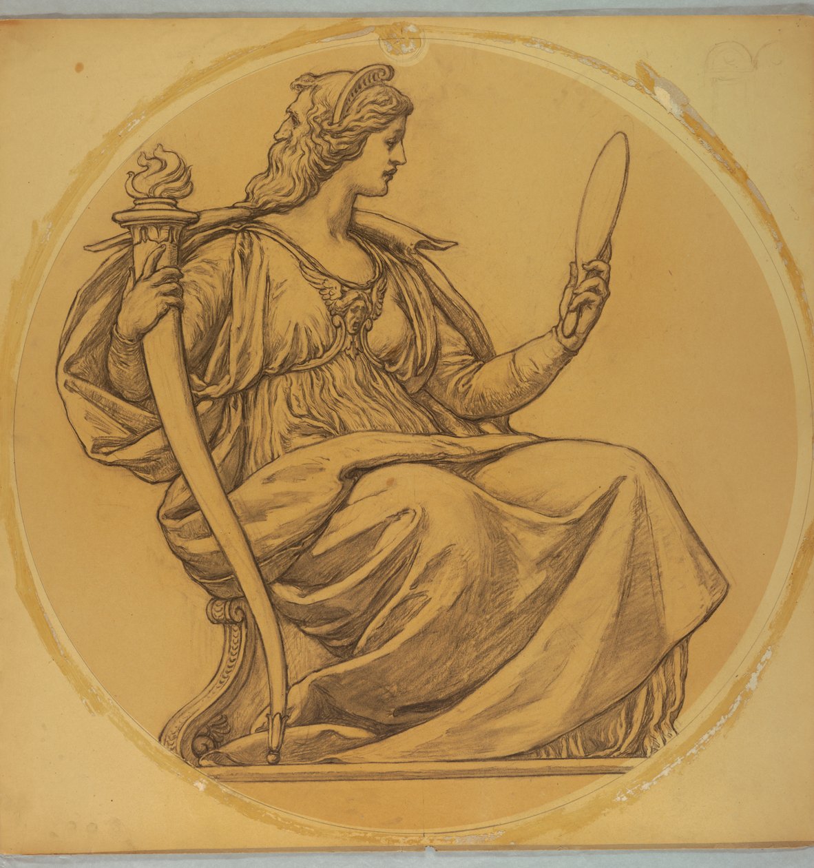 Studie for "Prudence," Lunette i Hudson County Courthouse, Jersey City, NJ av Kenyon Cox