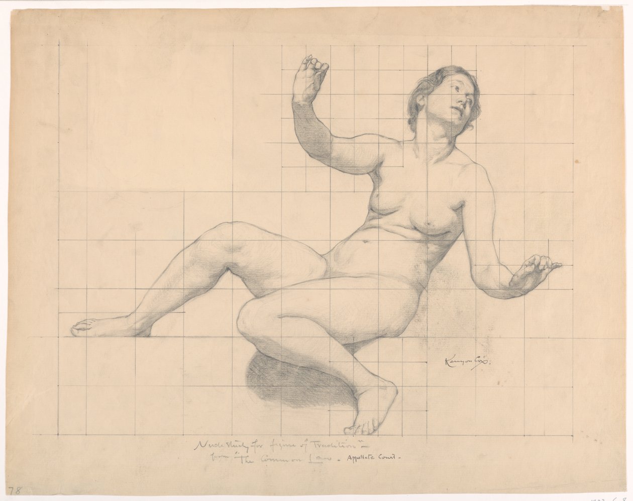 Studie for «The Common Law», «The Reign of the Law», Appellete Division Court House, New York, NY av Kenyon Cox
