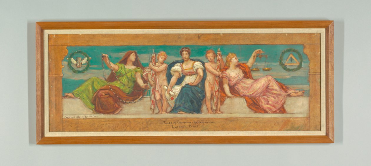 The Common Law, studie for venstre panel av "The Reign of Law," Frise for lagmannsretten, New York av Kenyon Cox