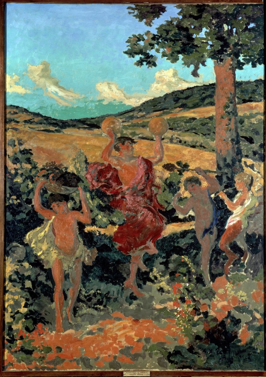 ""Fete Champetre Or The Triumph Of Bacchus"" (Country Festival) Maleri av Ker-Xavier (Ker Xavier) Roussel (1867-1944) 1911-1913 Nabis Saint Petersburg, Hermitage Museum av Ker Xavier Roussel