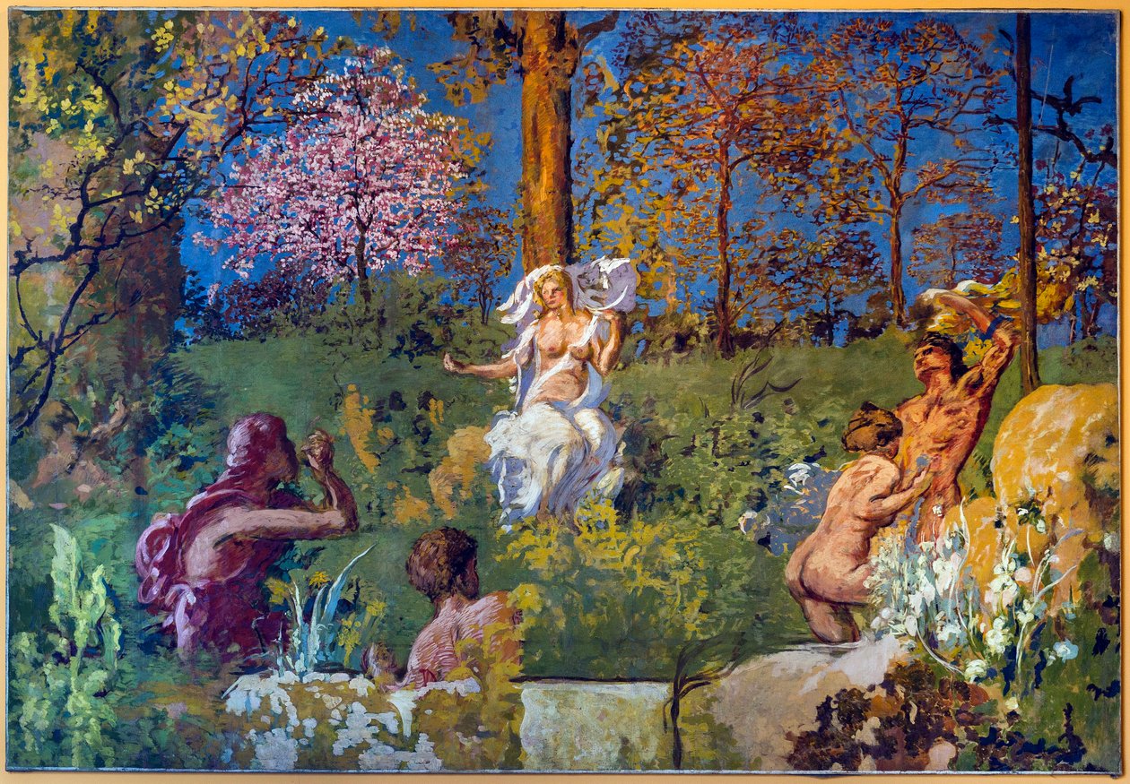 The Fountain of Youth (limmaleri på lerret) av Ker Xavier Roussel