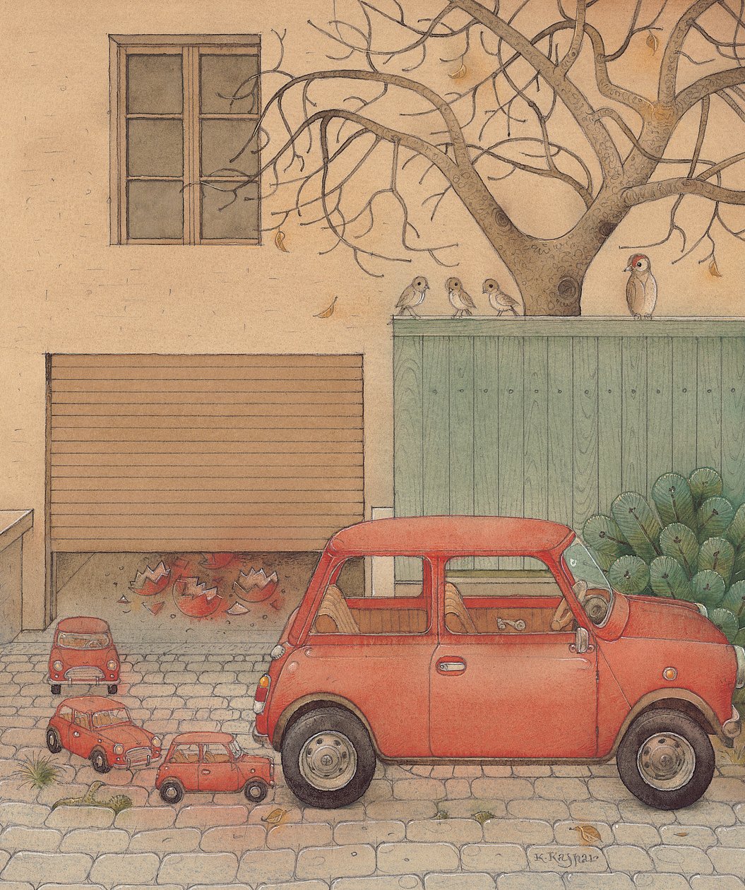Automobile, 2005 (wc på papir) av Kestutis Kasparavicius