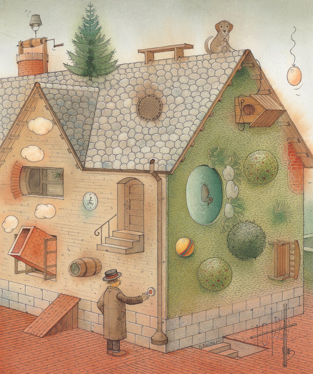 Black Day, 2005 (wc på papir) av Kestutis Kasparavicius