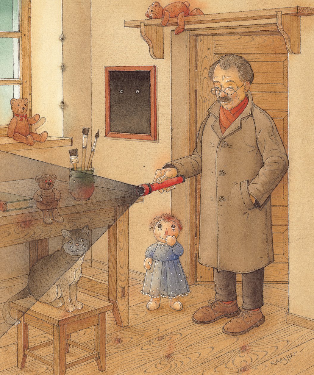 Lantern, 2005 (wc på papir) av Kestutis Kasparavicius